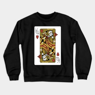 The Kiss Playing Card Klimt by Tobe Fonseca Crewneck Sweatshirt